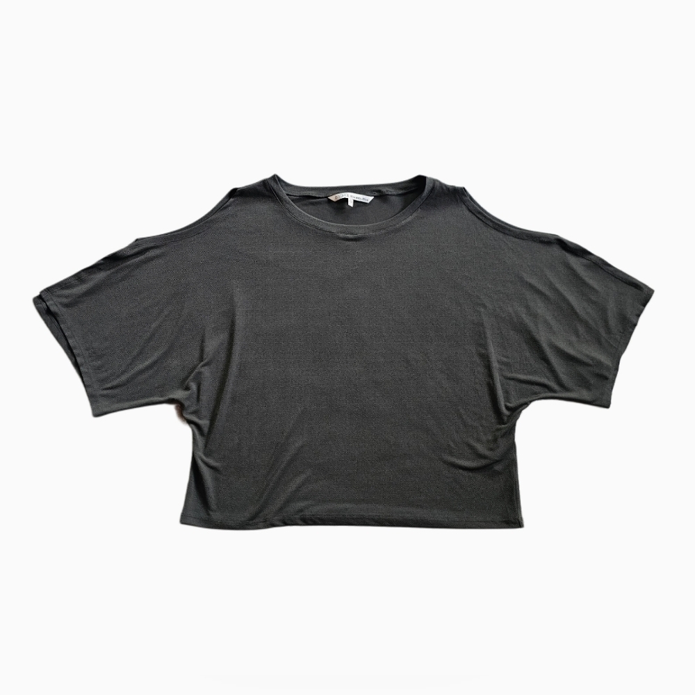 Rachel Roy Green Cutout Shoulder Top Small